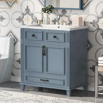30" Blue Vanity Sink 1