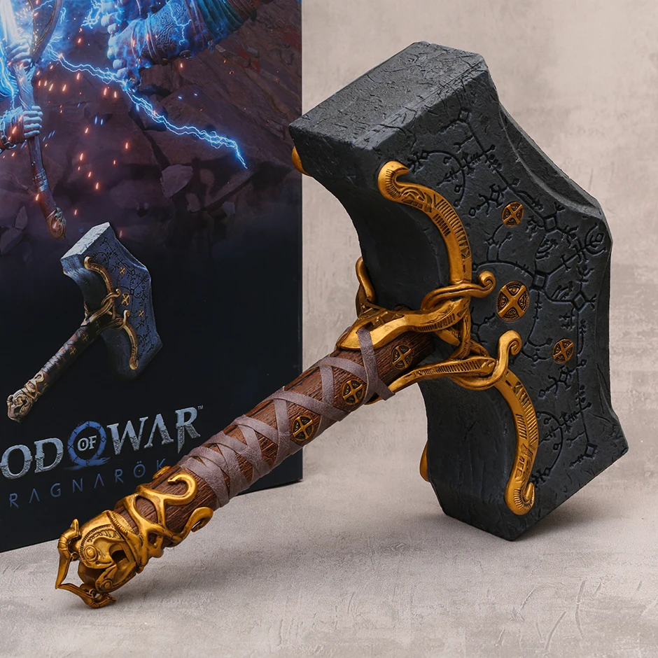 God Of War 5 Ragnarok Kratos Hammer Collector Edition Figure Figurine Model Statue 29X39Cm