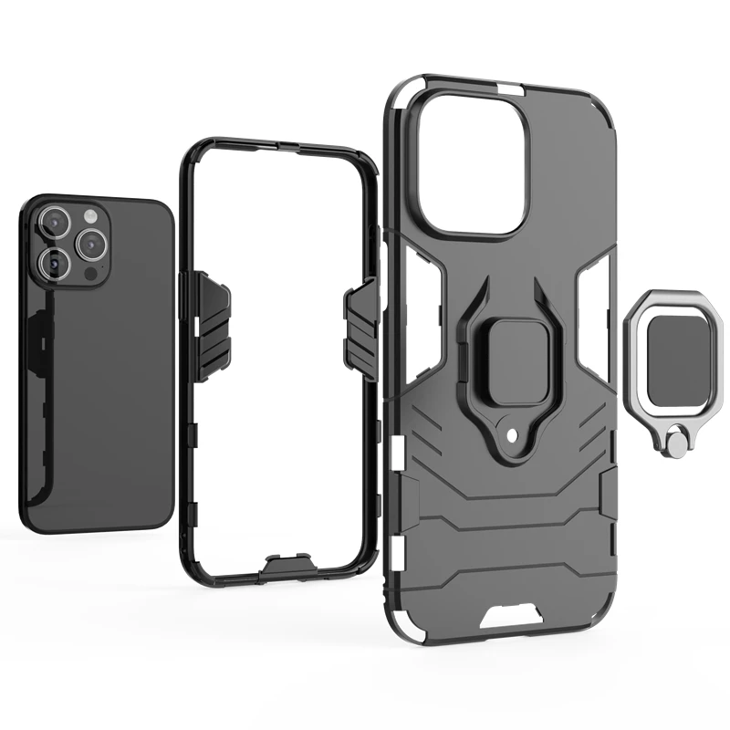 Magnetic Car Ring Shockproof Armor Phone Case Cover