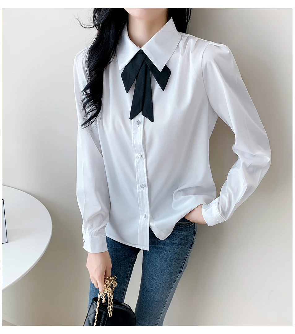 Not Your Basic White Shirt - WhiteTie Blouse