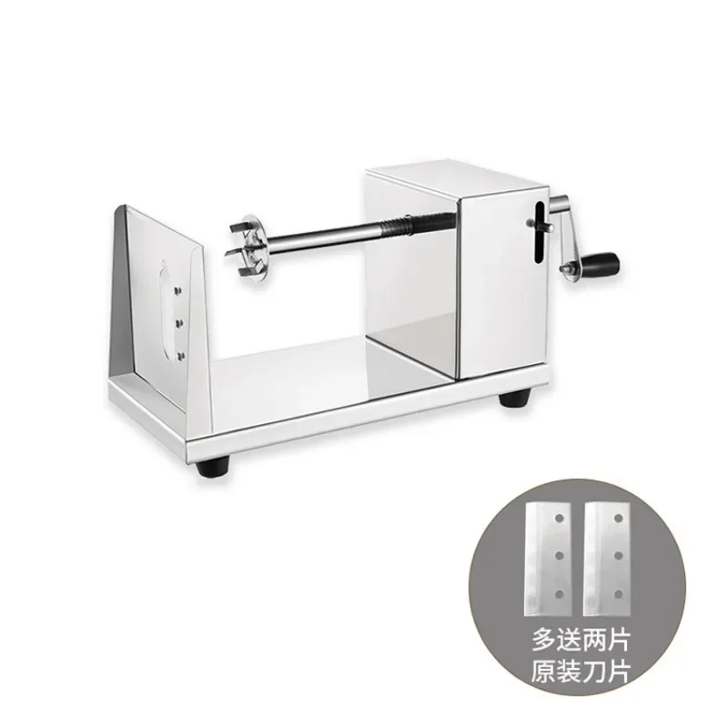 Manual Spiral Potato Cutting Machine, Household Vegetable and Fruit Slicer, Stainless Steel Potato Shredder Accessories