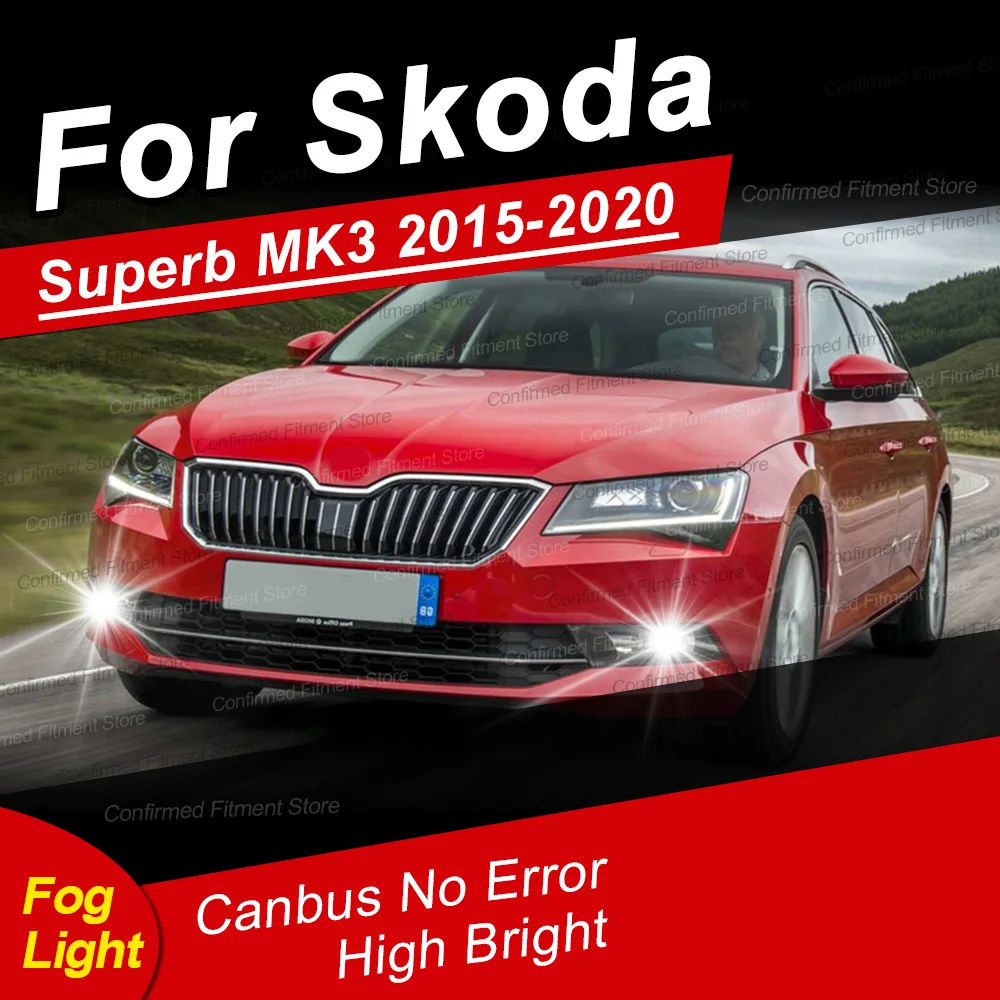 22000LM LED Light Bulb H8 Canbus LED Car Front Fog Lamp 1:1 Design CSP Chip For Skoda Superb MK3 2015 led light led bulb led fog light led headlight fog and headlight bulbs