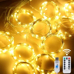 LED Curtain String Lights - Festive Fairy Lights with Remote Control for Home and Holiday Décor (Warm Light)