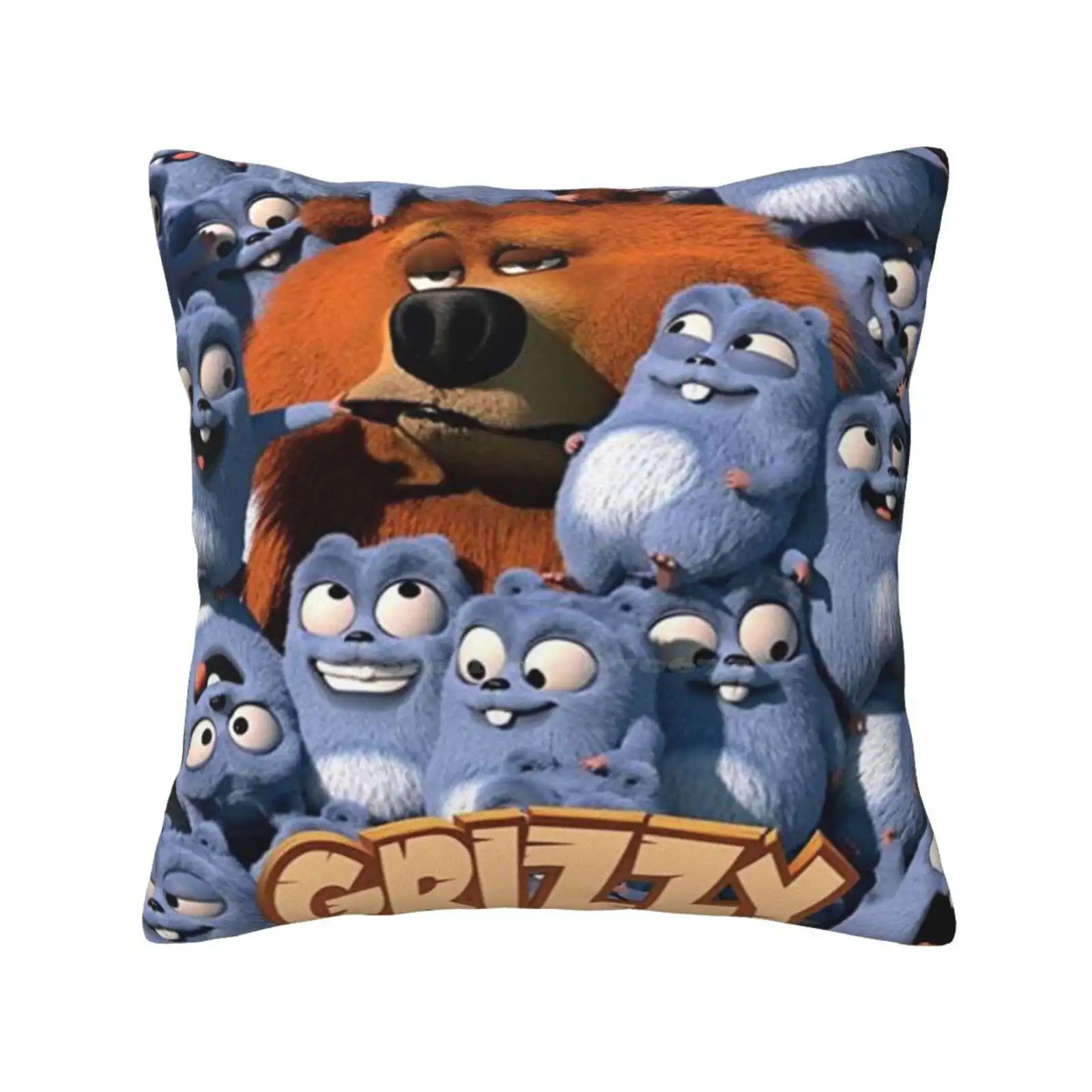 Kids Movie Cartoon Home Sofa Car Cushion Cover Federa Bear Grizzy Tv E The Lemmings Yt Paw Trend