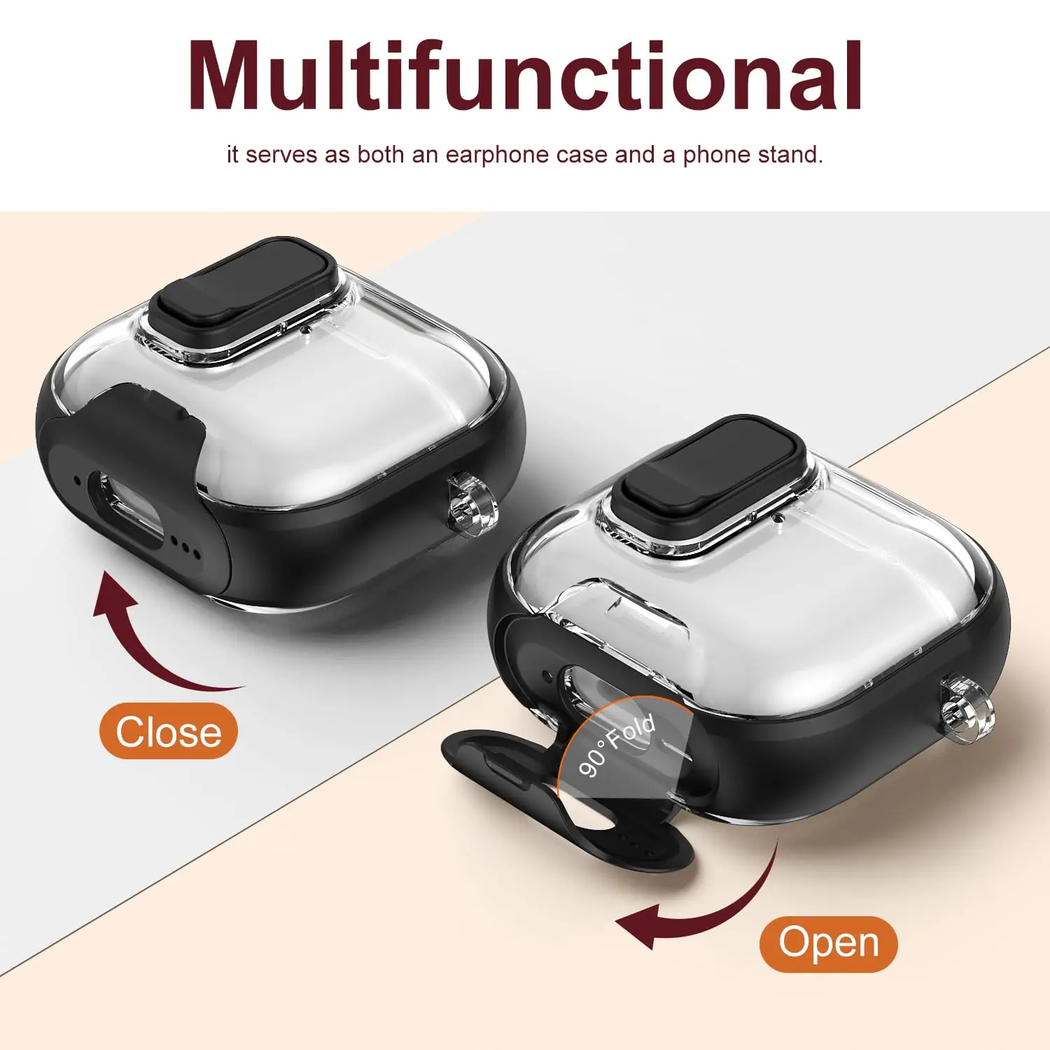 All-in-One Protective AirPods Pro 3 Case with Phone Stand & Cleaning Kit