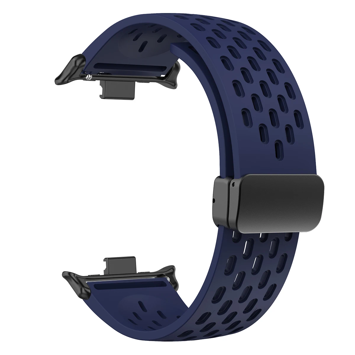 Breathable Silicone Sports Strap with Magnetic Buckle - Universal Smartwatch Band Accessory