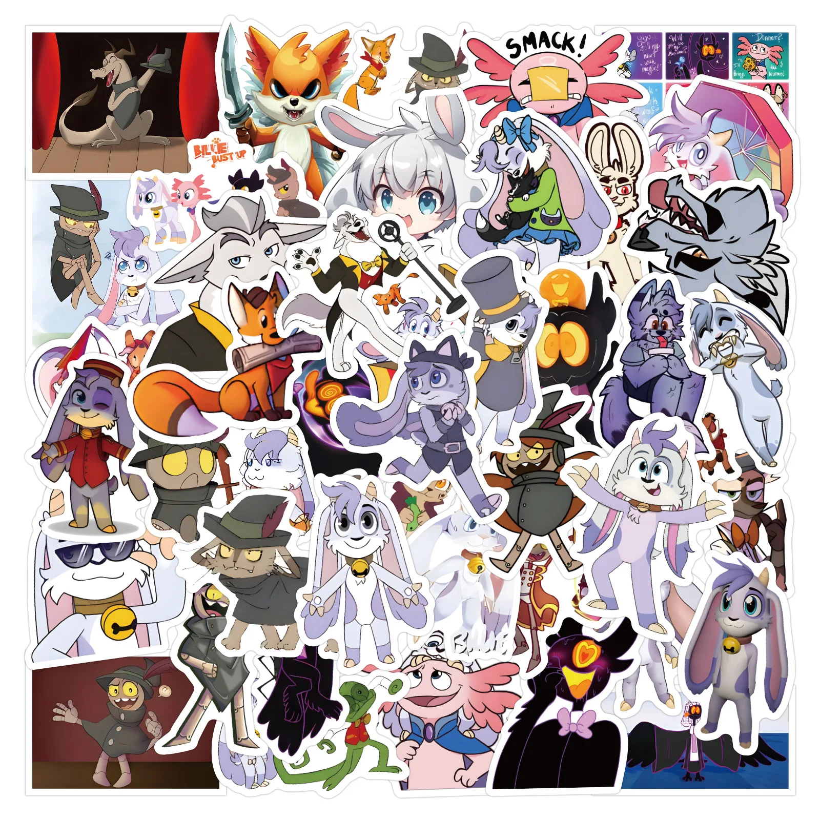 

10/60pcs Cartoon billie bust up stickers anime graffiti Stickers for DIY Luggage Laptop Skateboard Motorcycle Bicycle Sticer