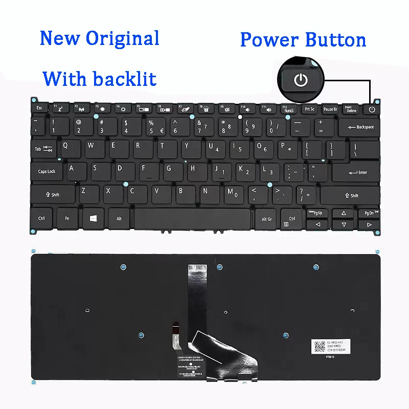 New ORIGINAL Laptop Keyboard For Acer TMX45-51 TMP414-51G P614 N20H4 N18P6 N19H3