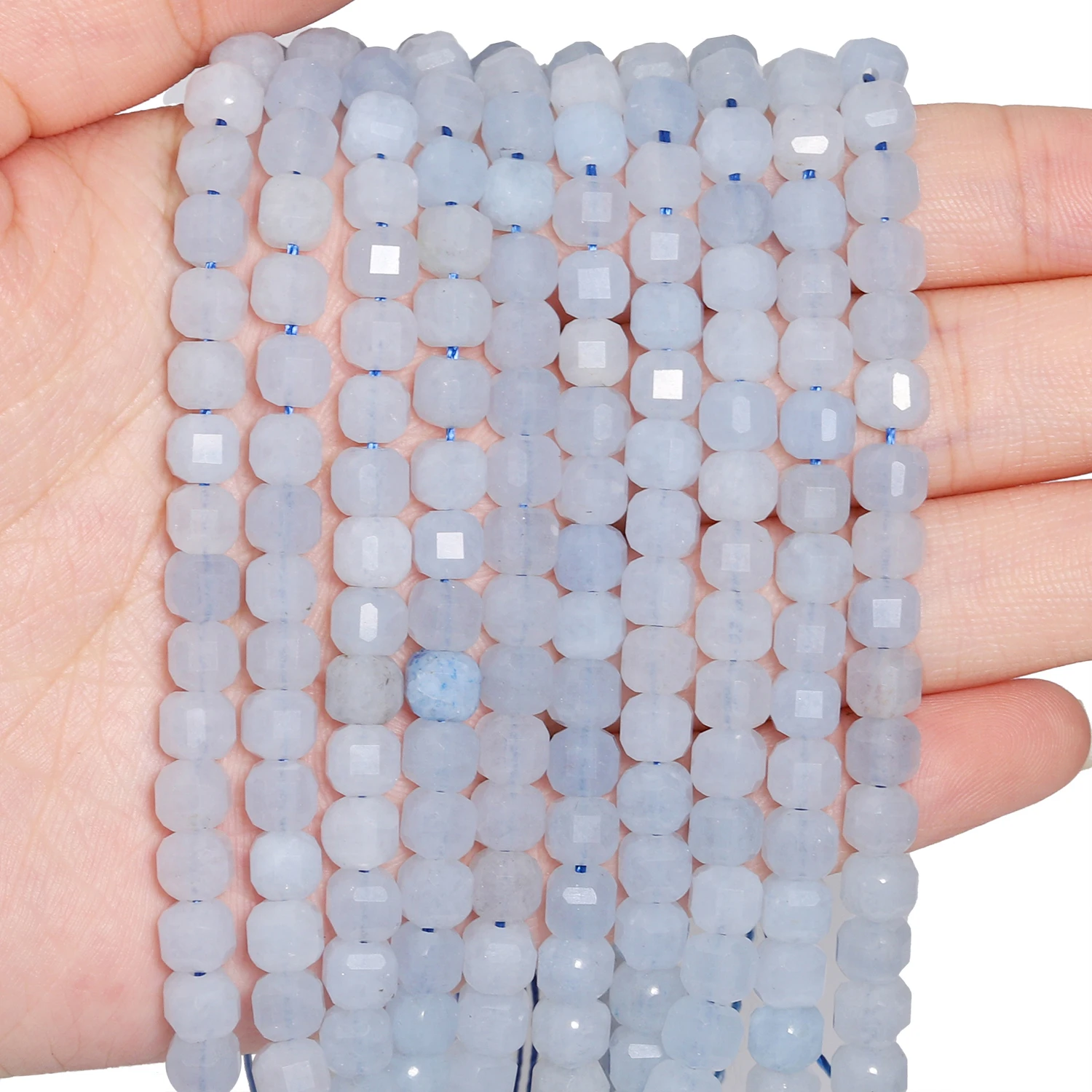 35 Perline Rotonde In Acquamarina Naturale, 10 Mm, Per Creare Gioielli Fai Da Te - 2