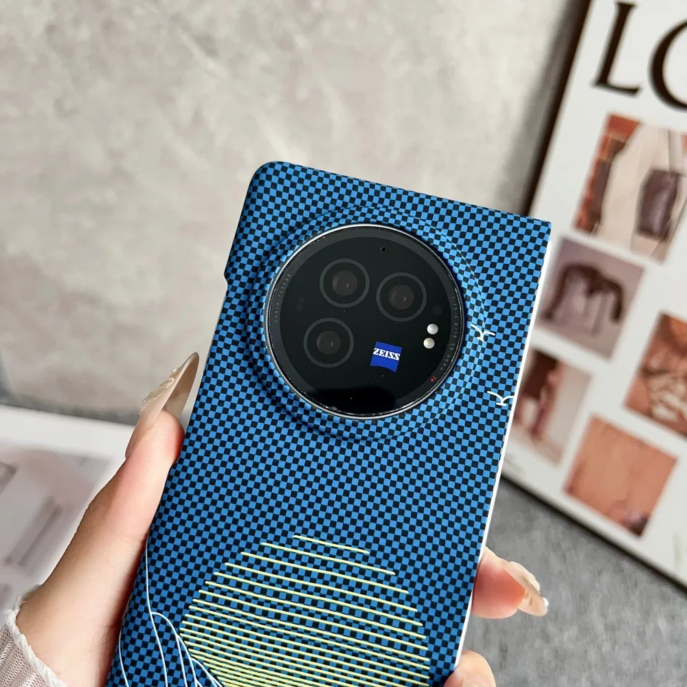 Carbon Fiber Moon Protective Back Cover Case