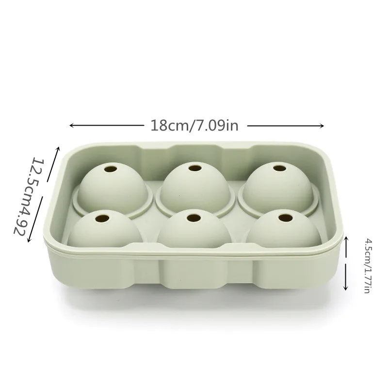 Large Sphere Ice Mold Tray - Whiskey Ice Sphere Maker - Makes 1.8 / 4.5cm  Ice Balls - Flexible