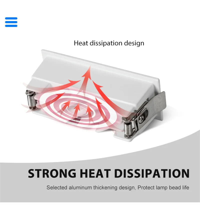 LED COB 선형 스포트라이트 상업용 실내 매입형 알루미늄 6W 12W 디밍 가능 110V 220V 다이 캐스팅 그릴 통(드라이버 포함)