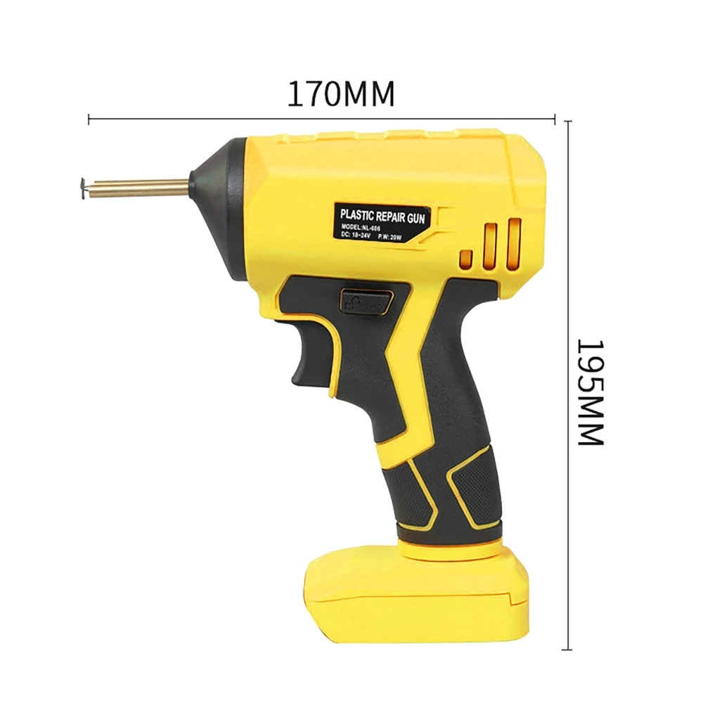 무선 플라스틱 용접기 자동차 범퍼 수리 용접 기계 용접 건(18V-24V Makita/DeWalt 배터리용 400Pcs 못 포함)