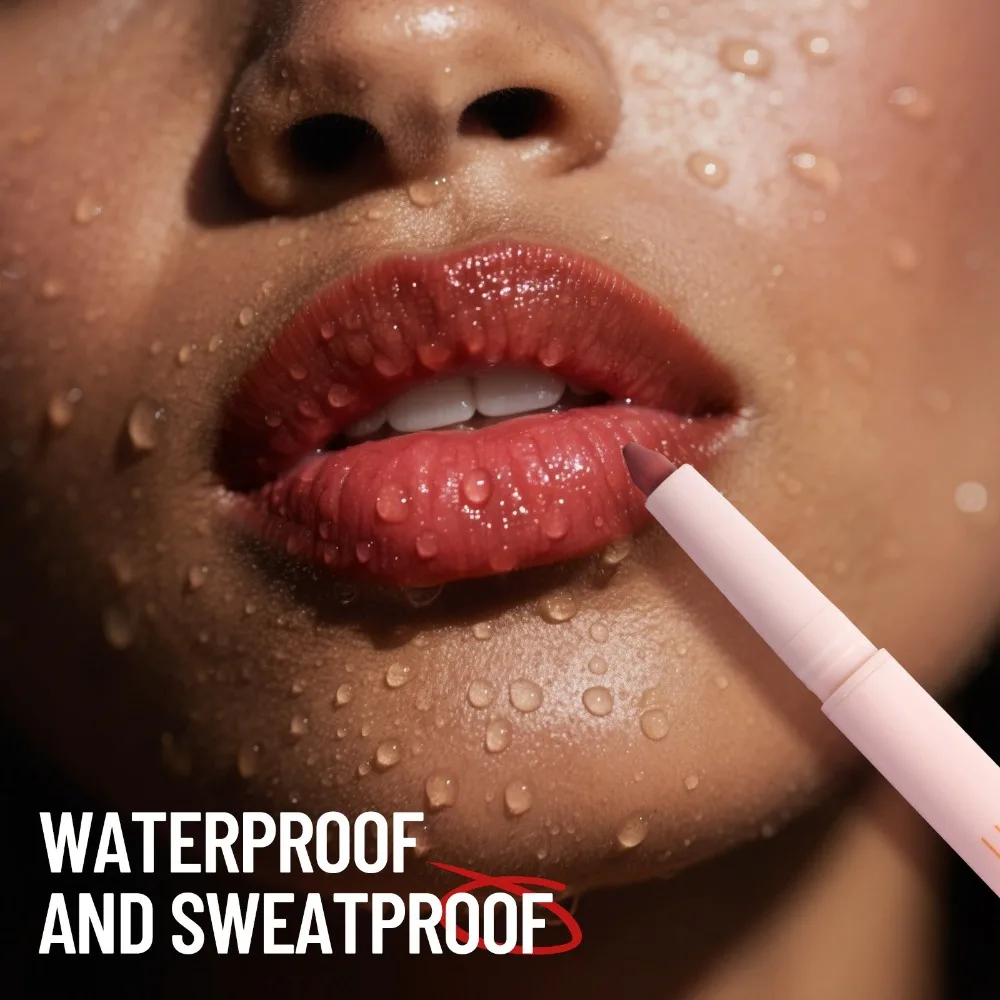 Matte Double Ended Lip Liner And Lipstick Long Lasting Natural Nude_voghion.com