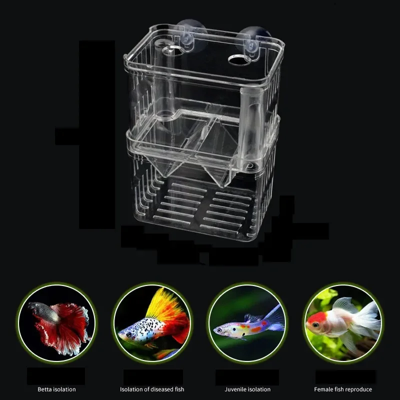 Aquarium Acrylic Breeder Box S/L/XL Fish Breeding Isolation Box Hatchery Fish Tank Divider Shrimp Clownfish Injured acuario