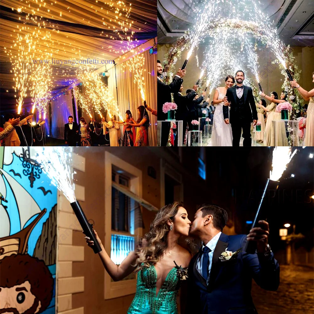 Hand Held Cold Fountain Wedding Machine Hand Hold Sparkler Shooter Marriage Bride Couple Entry Spark First Dance Dj Groom 4pcs
