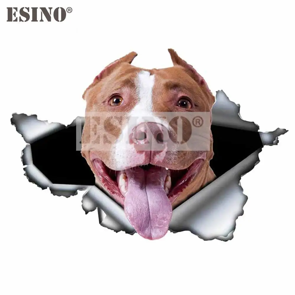 

Наклейка на корпус автомобиля, 3D металлическая, радость питбуля терьера, собаки питбуля, водонепроницаемая Декоративная Виниловая наклейка