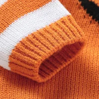 Halloween Baby Bodysuits Pumpkin Knit Newborn Boys Girls O Neck Long Sleeve Onesie Jumpsuits 0-18m Infant Toddler Winter Outfits 4