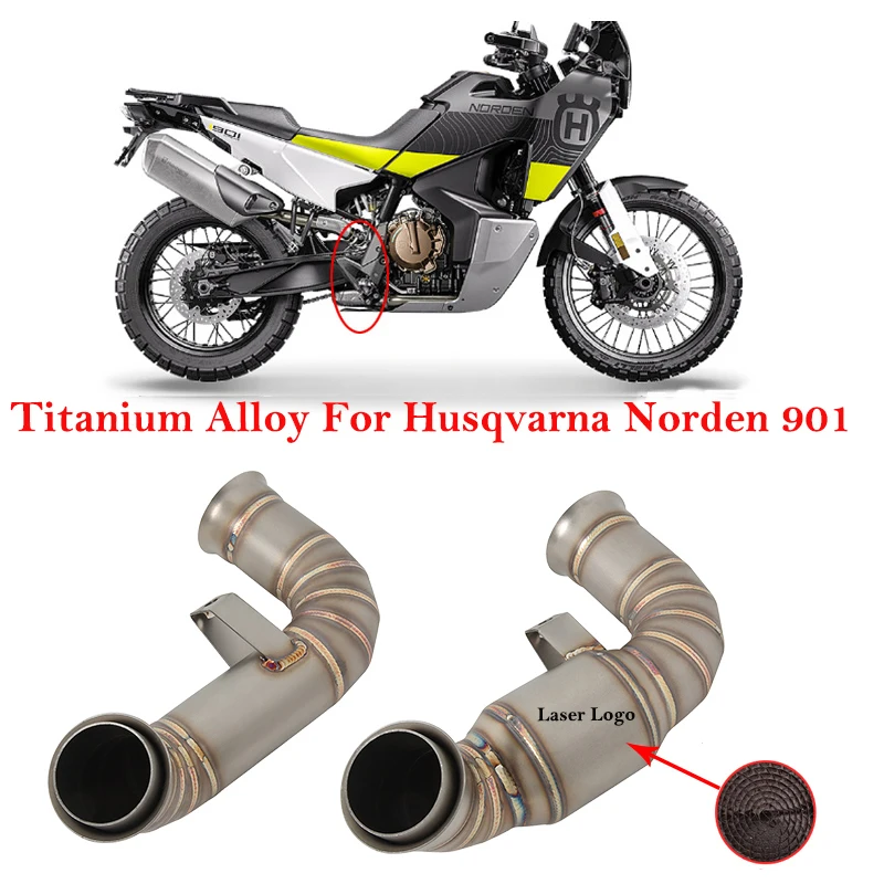 

Слипоны для Husqvarna Norden 901 мотоциклетная выхлопная модификация системы сброса глушитель из титанового сплава средняя Соединительная труба