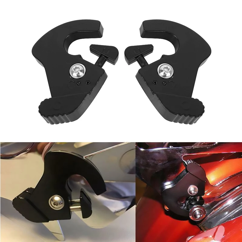 

Motorcycle Luggage Rack Docking Latch Clip Detachable Rotary Sissy Bar For Harley Sportster Road King Softail Electra Glide CVO