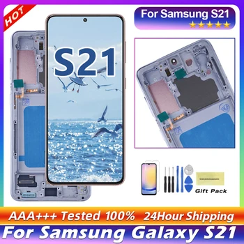 Nuovo 6.2 "AMOLED Schermo LCD Per Samsung S21 5G G991B SM-G991B/DS SM-G991U Display LCD Touch Screen Digitale Con Telaio di Ricambio