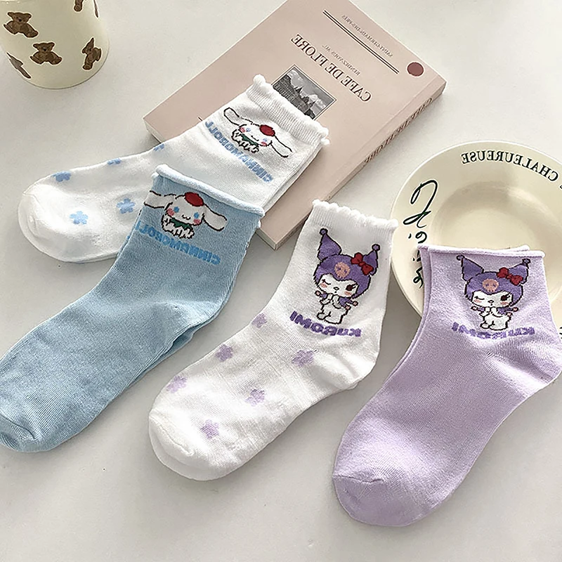 

Новые милые носки Kuromi, повседневные универсальные, Ins, девочка, рождественский подарок для девушки