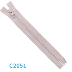 Durable Resin Zipper for Crafting and Sewing Projects, 2 - Pack (C2051)