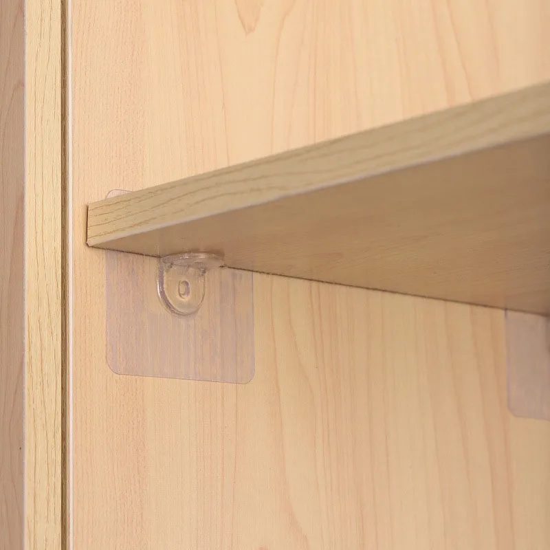 Shelf bracket adhesive nail self-adhesive wardrobe shelf bracket clip wall hanging bracket partition non punching strong bracket 2