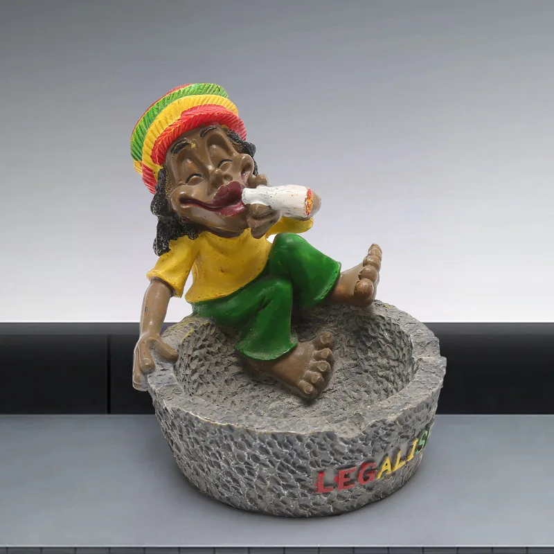 Small Jamaican ashtray features fine resin ashtray home collector crafts cigarettes ashtray