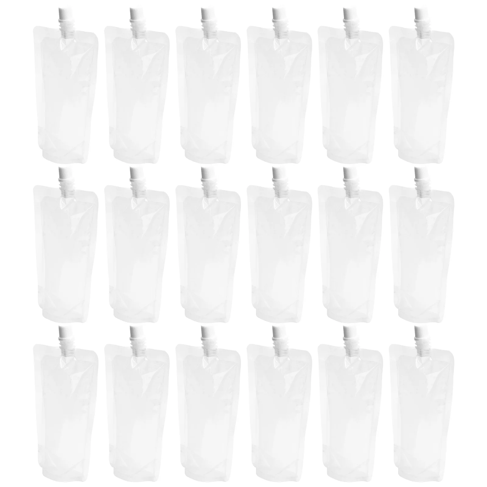 

50pcs Transparent Beverage Flasks Standing Pouch Portable Plastic Drinks Bag (250ml)