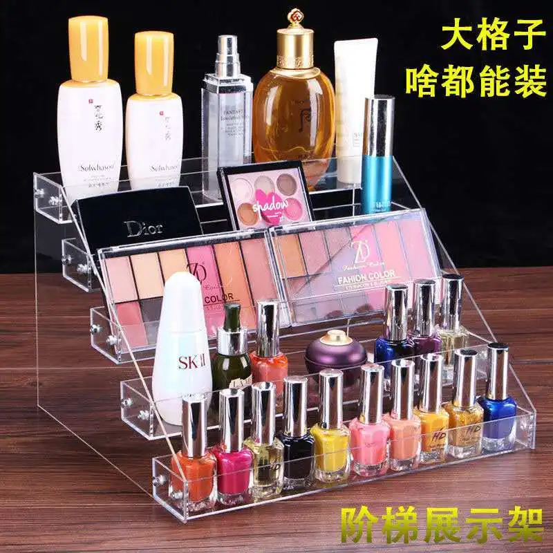Nail Polish Display Stand Acrylic Transparent Multi-Layer Manicure Rack Nail Shop Cosmetic Rack Nail Polish Storage Rack 6