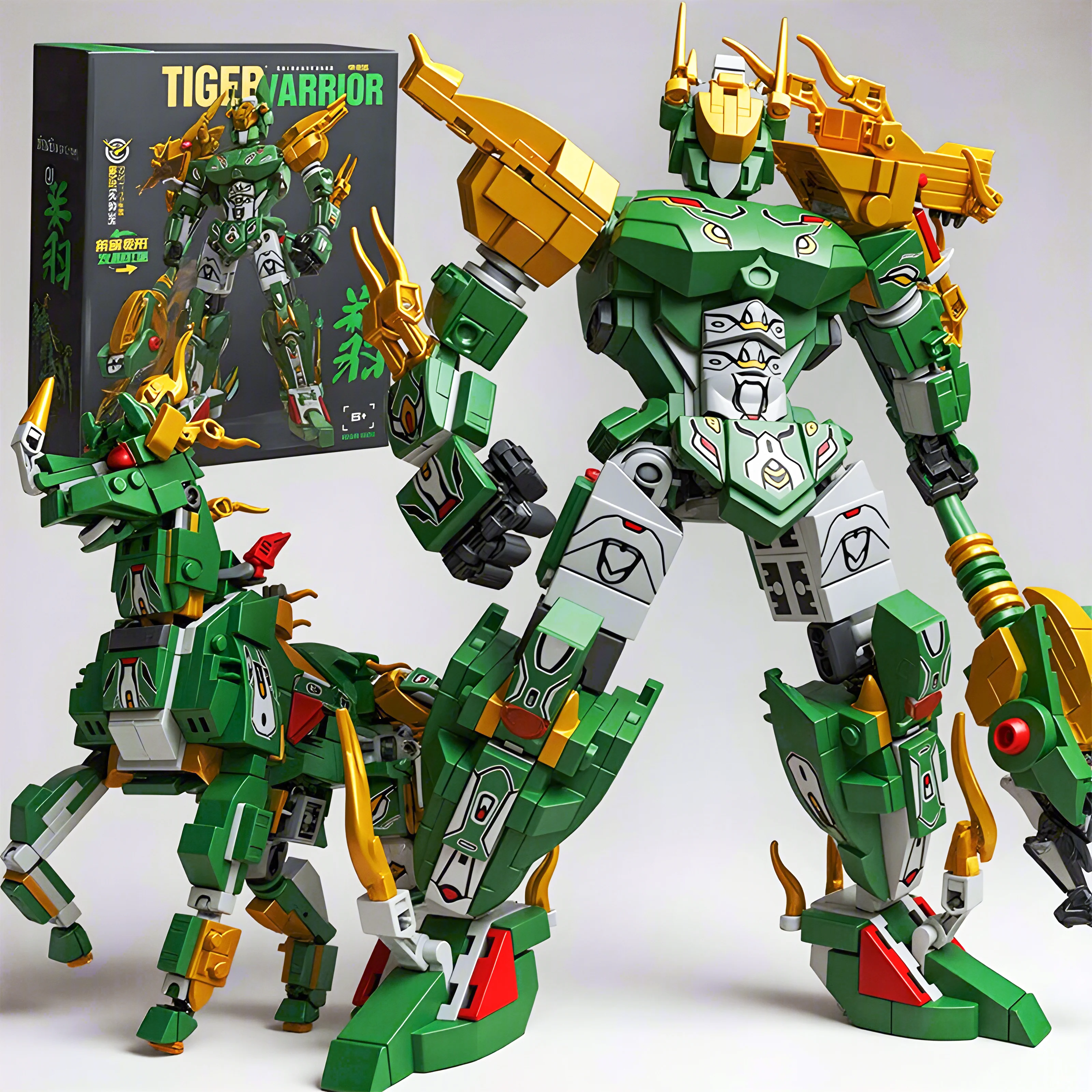 Creative DIY Assemble Animal Pony Building Blocks Transforming Robot Mecha Warri