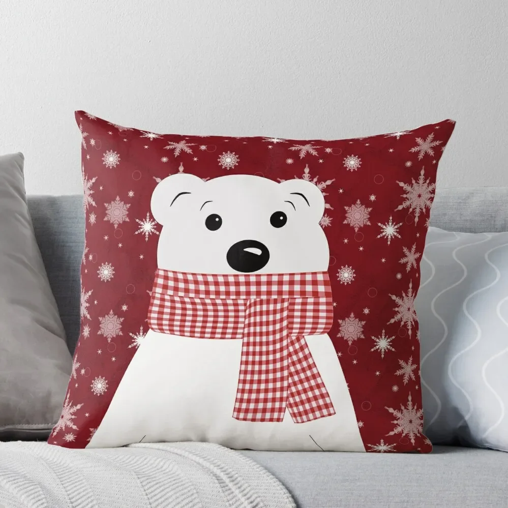 

Christmas polar bear. Throw Pillow Pillow Cover Decorative Cushions For Living Room Cushions For Decorative Sofa