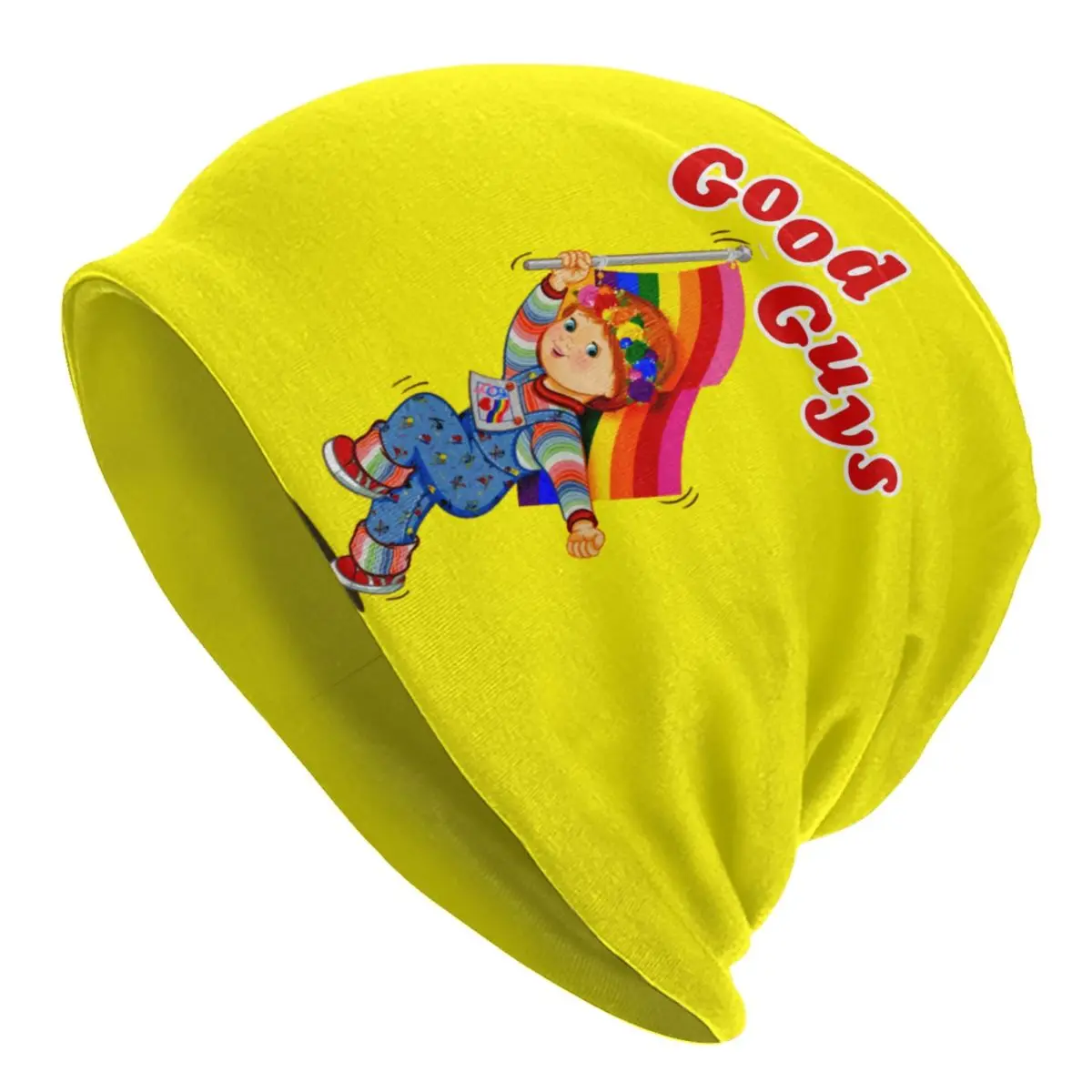 

Good Guys Pride Bonnet Hat Knitting Hats Men Women Fashion Unisex Cartoon Child's Play Chucky Winter Warm Skullies Beanies Caps