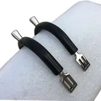 Stainless Steel Riding Spur 17mm Short Shank Ball End English Spurs Wrapped Rubber Horse Riding Equipment 2