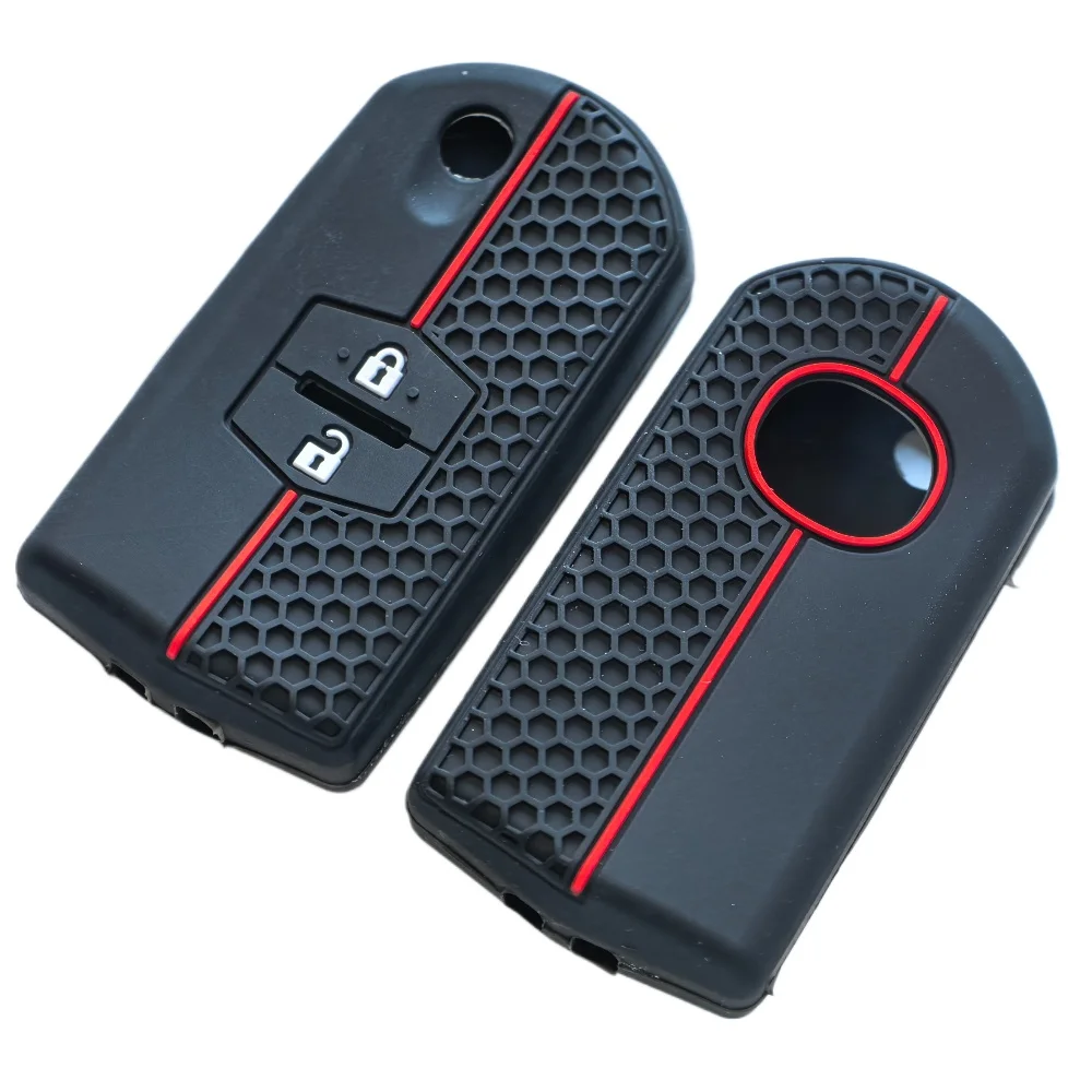 Guscio Chiave Auto Mazda 2/3/5/6/CX7/CX9/RX8/MX5 – Custodia Di Ricambio 2 Pulsanti Con Lama Vergine, Per CR1620