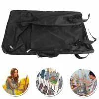 Large 4K Art Supplies Bag Multi-Pocket Black Travel Sketching Bag Adjustable Strap Waterproof Art Carry Case 5