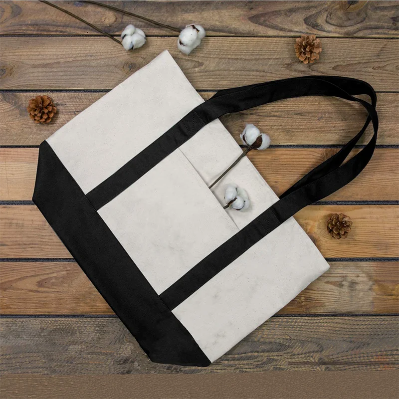 

Canvas Material Women's Shoulder Bag Interior Waterproof Tote Bag Large Capacity Storage Bag Organizer Bag