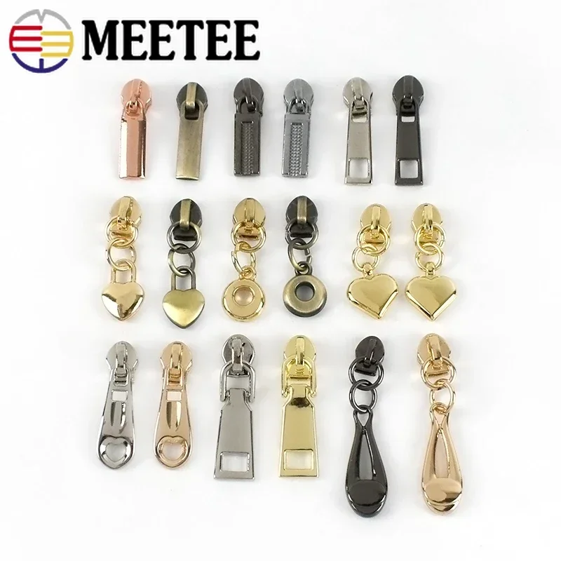 3# Nylon Zips Slider for Sewing Zippers Tape Bag Decorative Zipper Pulls  Head Clothes Zips Repair Kit Puller DIY Accessories