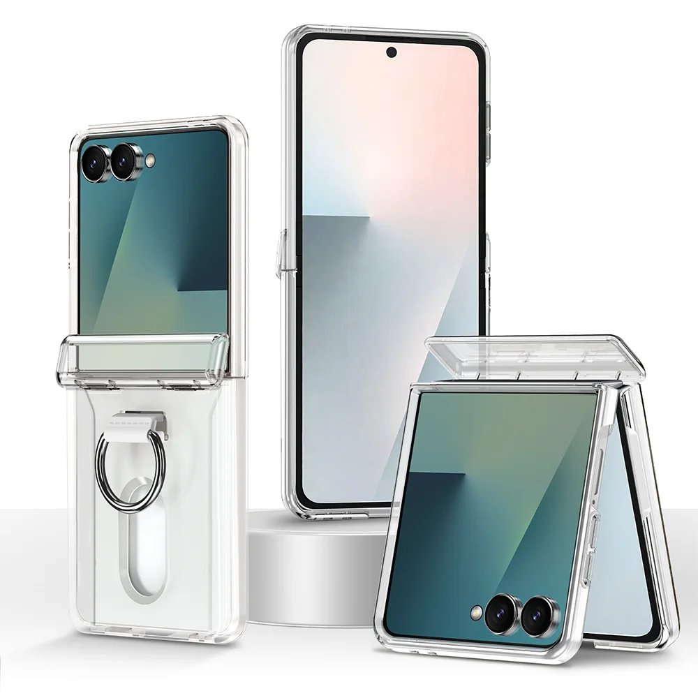 Luxury Slim Wallet Clip Phone Case with Card Slot and Finger Ring – Shockproof Cover
