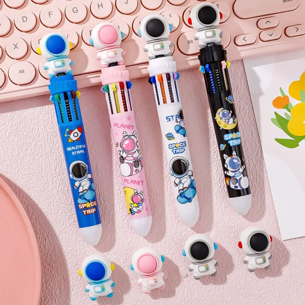 Marking Drawing Astronaut Writing Signing 10 Color Ballpoint Pen Student Stationery Painting Ballpoint Pens Multicolored Pen