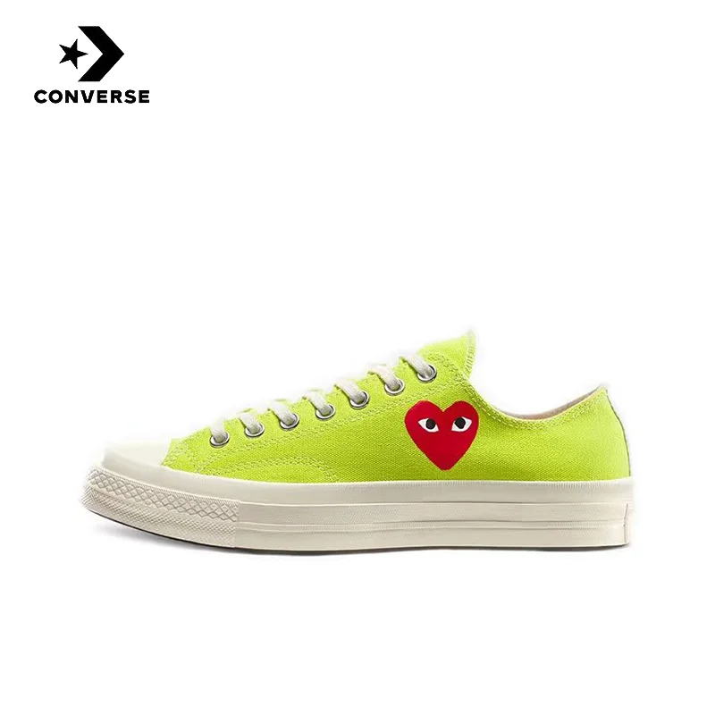 Zapatos de lona bajos antideslizantes y resistentes al desgaste con puntera redonda y cordones Converse Polka Dot CTAS de los años 70 para hombres y mujeres