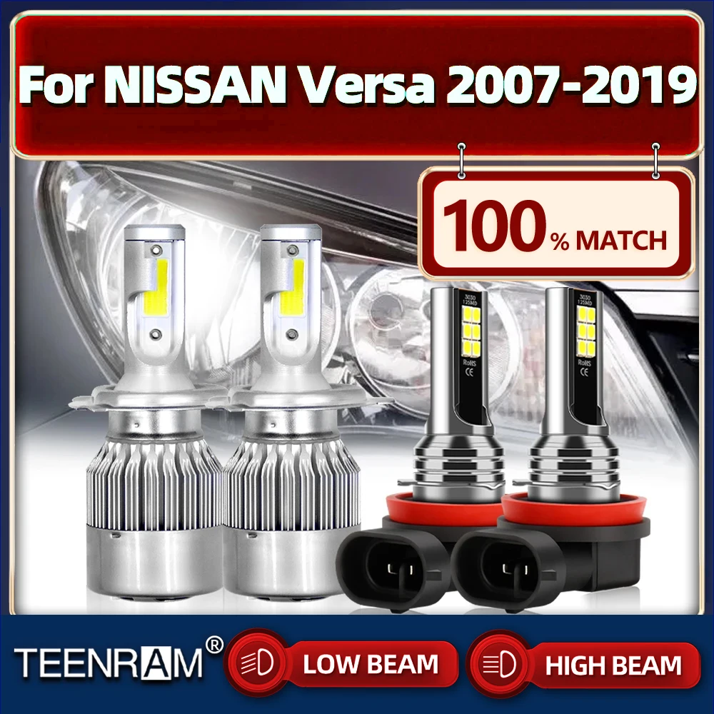 

Car Headlight Bulbs 240W H4 Canbus LED Lights H11 Turbo Fog Lamp For NISSAN Versa 2007-2012 2013 2014 2015 2016 2017 2018 2019