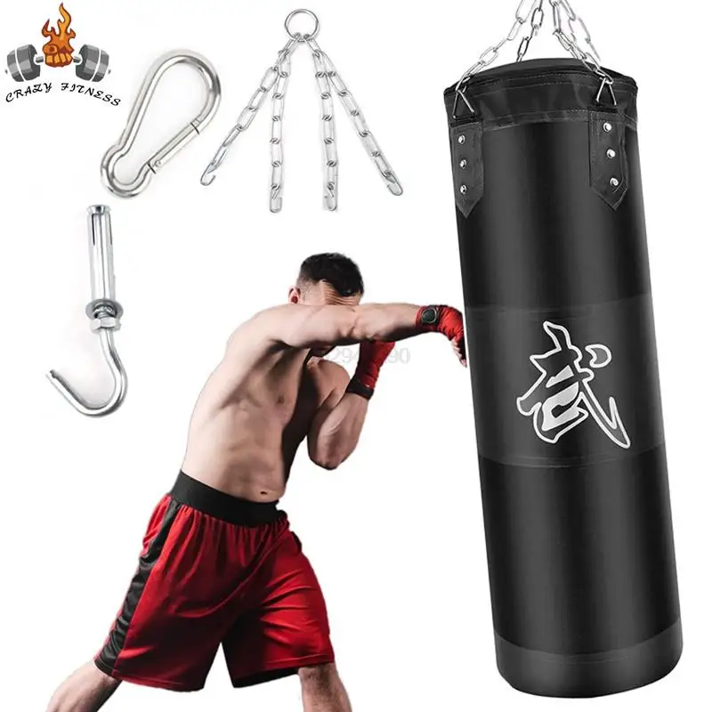 Punch-Sandbag-Durable-Boxing-Heavy-Punch-Bag-With-Metal-Chain-Hook ...