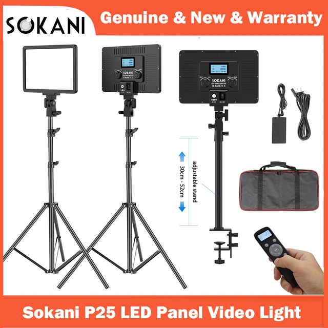 Sokani P25-Luz LED de relleno, Panel de estudio profesional, luz de vídeo  para e-sports