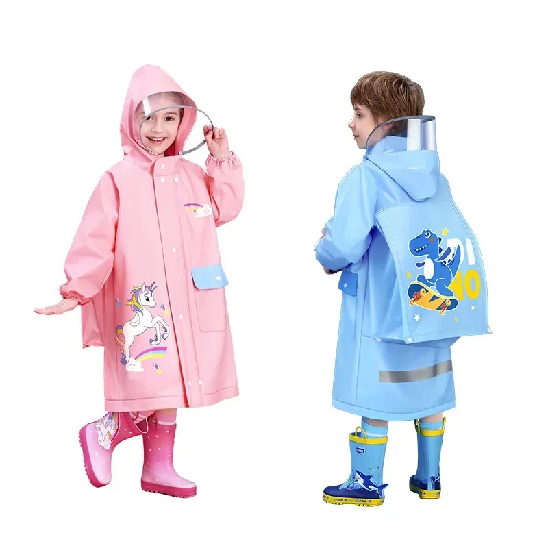 Polyester Baby Raincoat Outdoor Waterproof Rain Coat Children Impermeable Poncho Boys Girls Rain Jacket