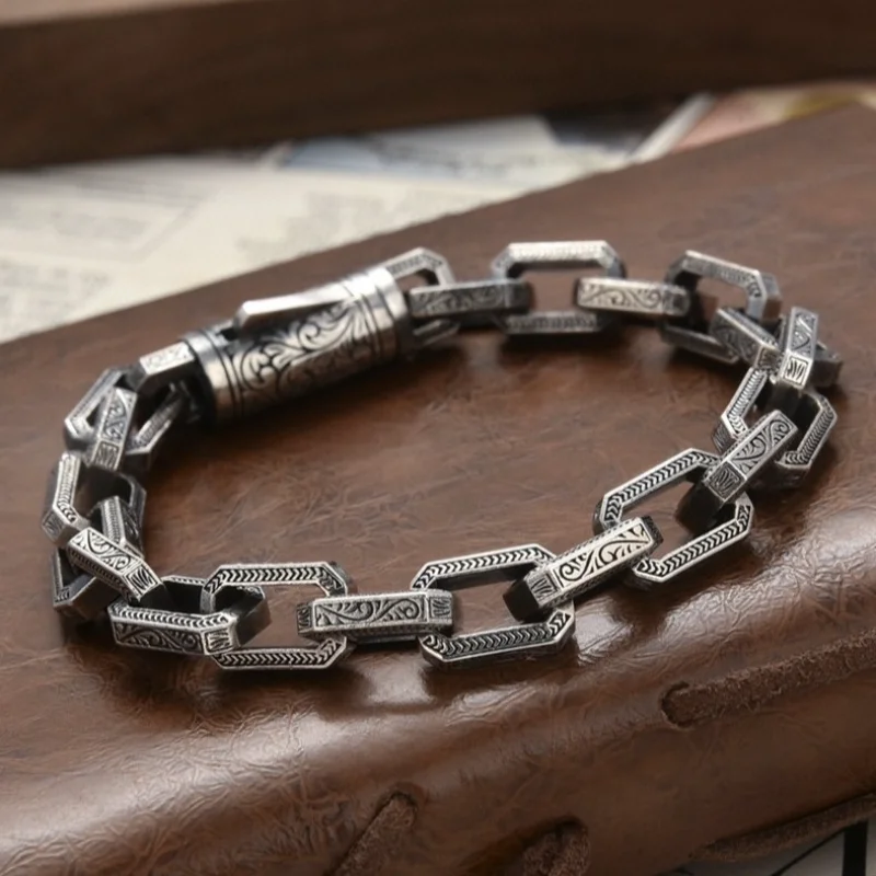 289255-c7a355.jpg S8e61c54fac49485dbc0c4d108134658fB New Rattan Grass Pattern Bracelet Creative Design Personalized Retro Handmade Men's Bracelets Fashion Women Jewelry Mallzona