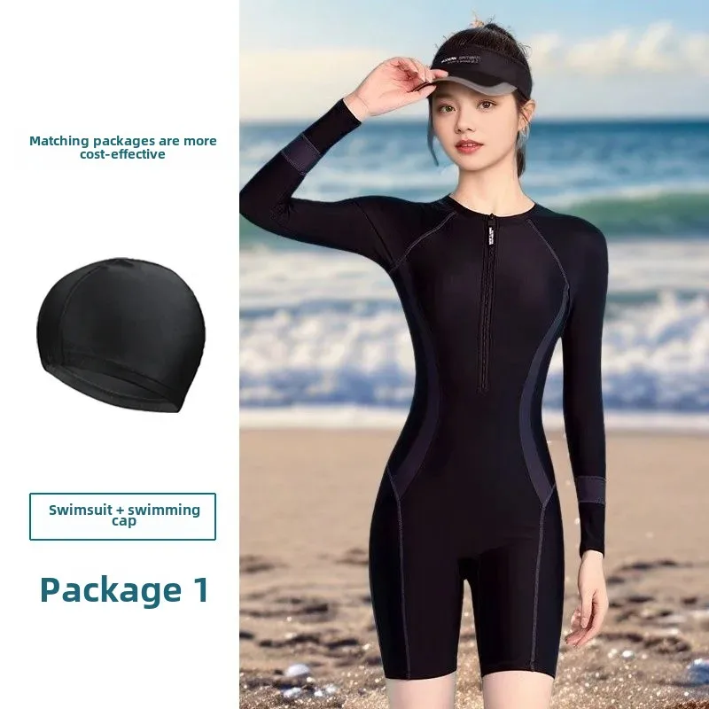 [Package (1) black and gray] (including swimming cap)