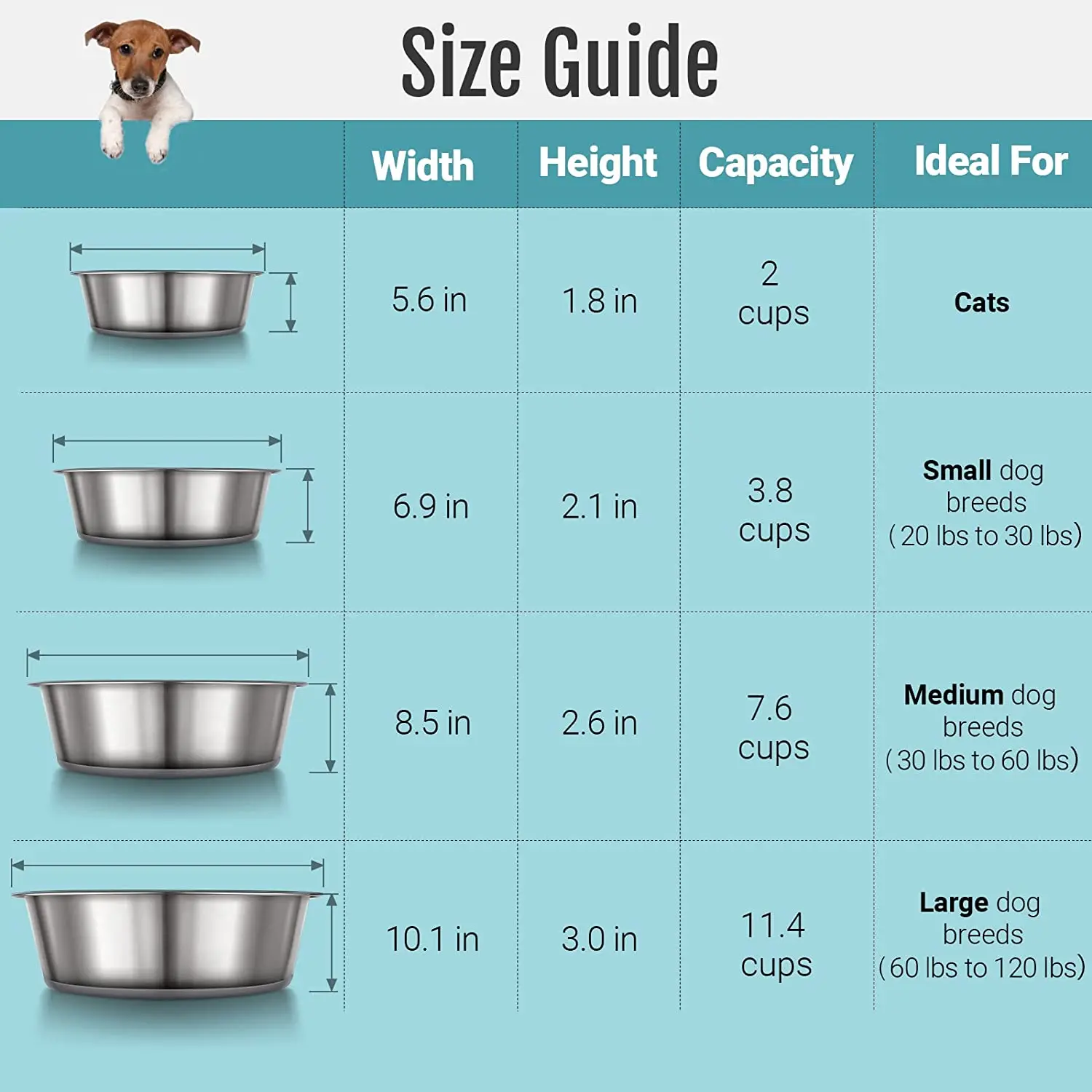 Stainless Steel Metal Dog Bowls, Food Grade, Premium Pet Food Water Bowls,  Nonslip Rubber Bottom, Dishwasher Safe, Easy to Clean - AliExpress