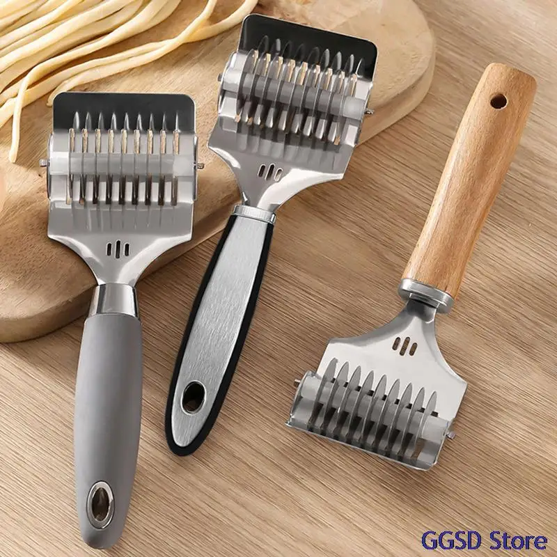 1pc Manual Noodle Cutter Stainless Steel Spaghett Noodles Maker Knife Pressing Machine Dough Shallot Section Cutter Kitchen Tool